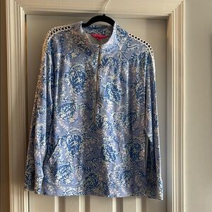 Lilly Pulitzer Blue and White Top